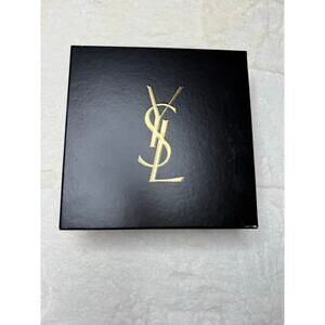 Authentic Yves Saint Laurent Black & Gold Logo Gift Box – Empty Luxury Packaging